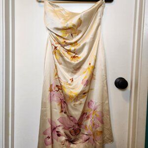 Banana Republic strapless orchid silk dress sz 4